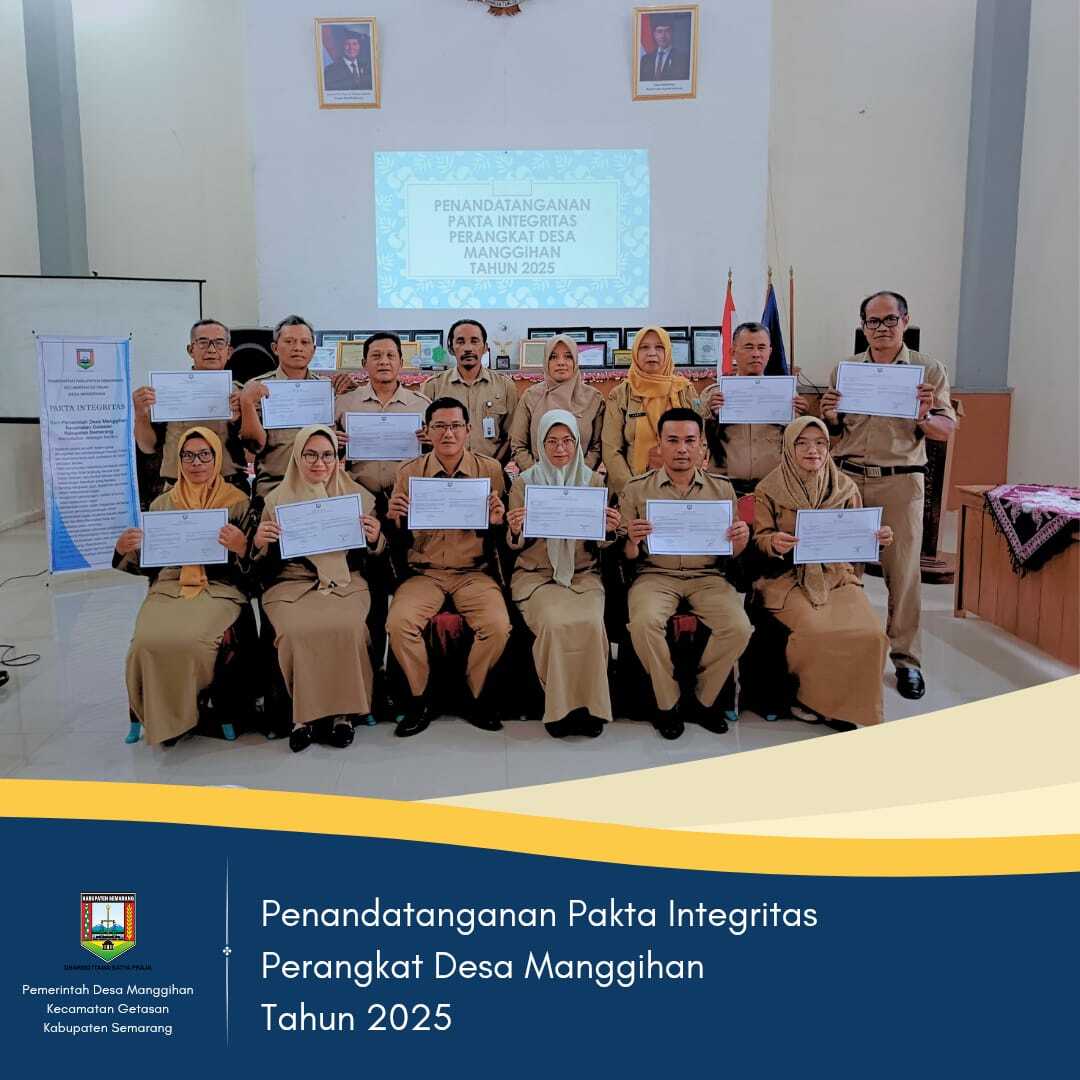 Penandatanganan Pakta Integritas Perangkat Desa Manggihan2025